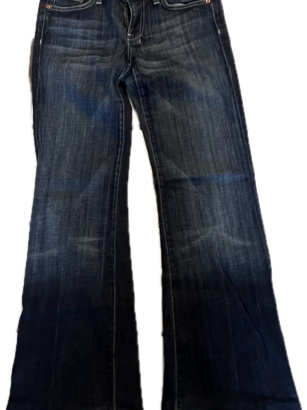 7 For All Mankind Women's Dark Blue Flare Jeans -Dojo